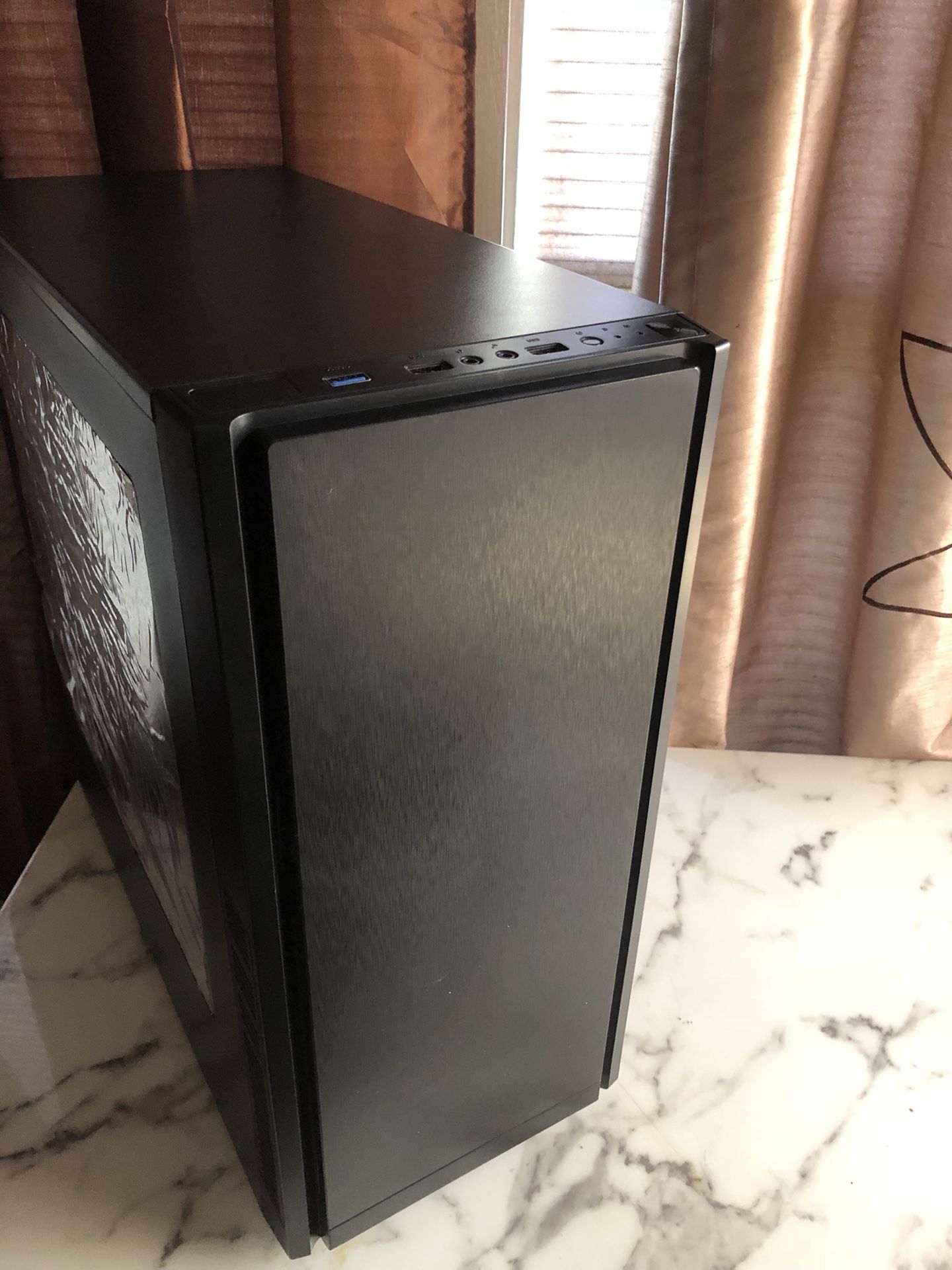 DIYPC DIY-BG01 Black USB 3.0 ATX Mid Tower Gaming Computer Case with Pre-installed 3 x 120mm Fans