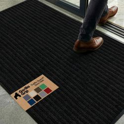 Traffic Guard Heavy Duty Indoor Outdoor Door Mat 72x48 Black Retail $55.00
