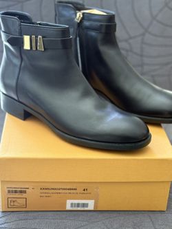 TODS Black Leather Booties