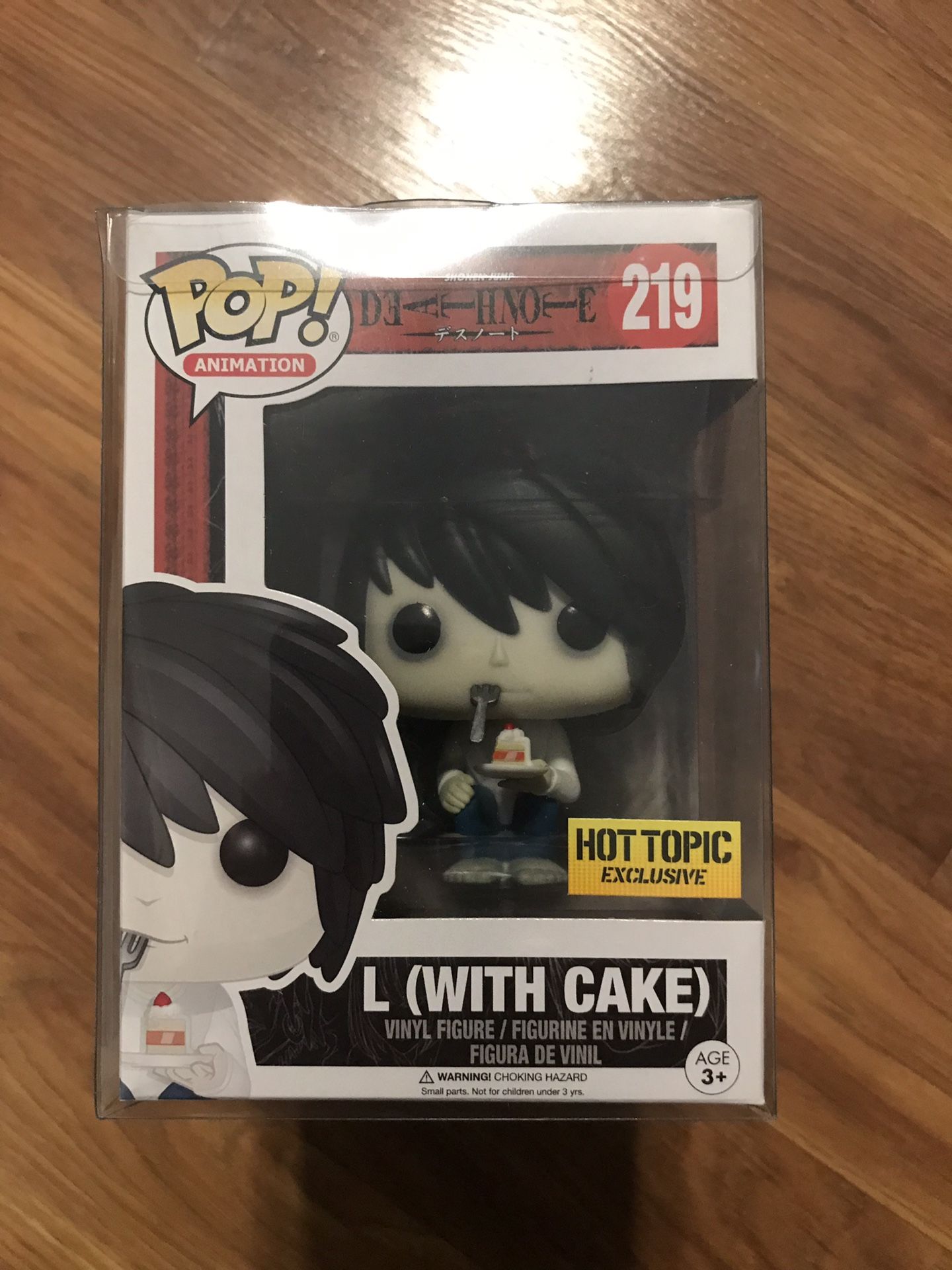 Funko Pop Animation! Death note; L with cake! Hot Topic Exclusive!