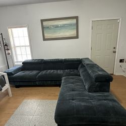 Charcoal L Shape Sofa 