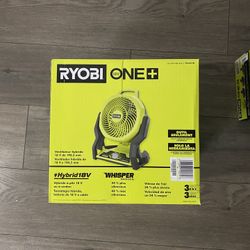 Ryobi 18V Hybrid Whisper Fan – BRAND NEW