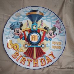 Disney The 60th Birthday Of Mickey & Minnie Mouse  Commemorative Plate