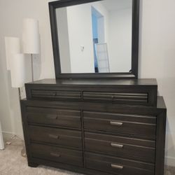 USED- 8 Drawer Dresser Dark Brown