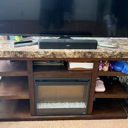 Tv stand with heater