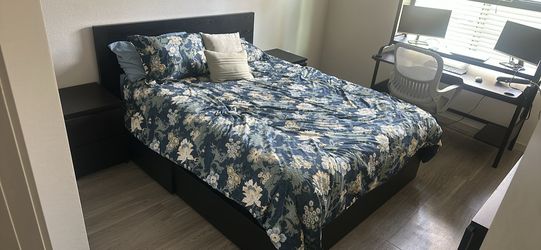 IKEA Queen bed frame + Mattress