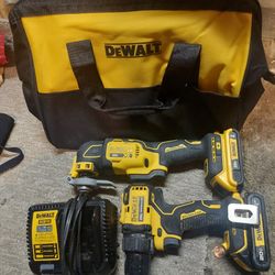 Dewalt  Multitool And  Drill  2 Batteries New Bag New Charger 