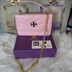Pink & white Tory Burch purses