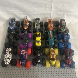 Lot Of 15 Random Mattel Hot Wheels Monster Truck In Good Condition