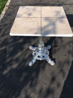 Patio cast iron table