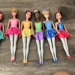 6 Disney princess ballerina dolls
