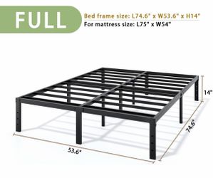Full metal bed frame
