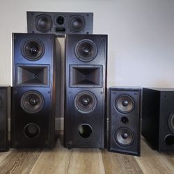 VINTAGE KLIPSCH 5.1 HOME THEATER SYSTEM - Epic CF-1 KG-2.5 KV-2 SW-V - Near Mint