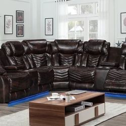 S2021 Lucky Charm Sectional (Brown)

