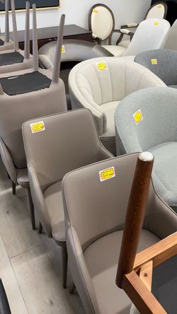 8 Gray Upholstered Dining Chair
