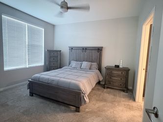 Queen size headboard, and footboard