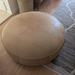 Leather Ottoman owned by a rock star