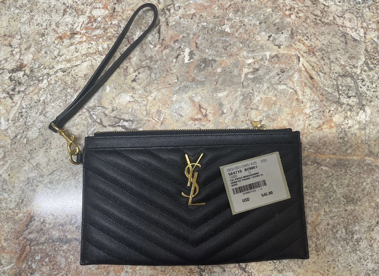 AUTHENTIC YSL CLUTCH WALLET