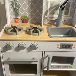 KidKraft Let’s Cook Wooden Play Kitchen