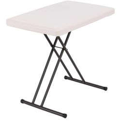 Lifetime 28240 Adjustable Folding Laptop Table TV Tray, 30 Inch Almond, used