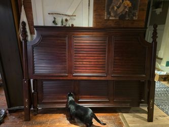 British Colonial king bed frame adjustable bottom