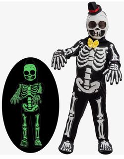 Kids Glow-in-the-Dark Skeleton Halloween Costume size 10/12