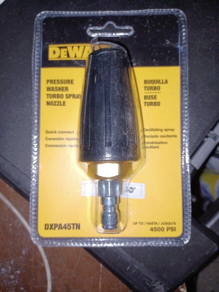 Dewalt Pressure Washer Turbo Spray Nozzle 4500 PSI