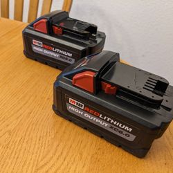 2 x Batteries for Milwaukee M18 Tools - Labeled HD XC 6.0