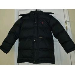 Ralph Lauren Polo Down Puffer Jacket Size 7 Black
