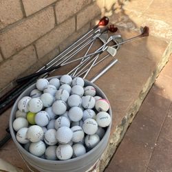 Golf Balls, Golf Clubs, Golf Bag, Club Covers 