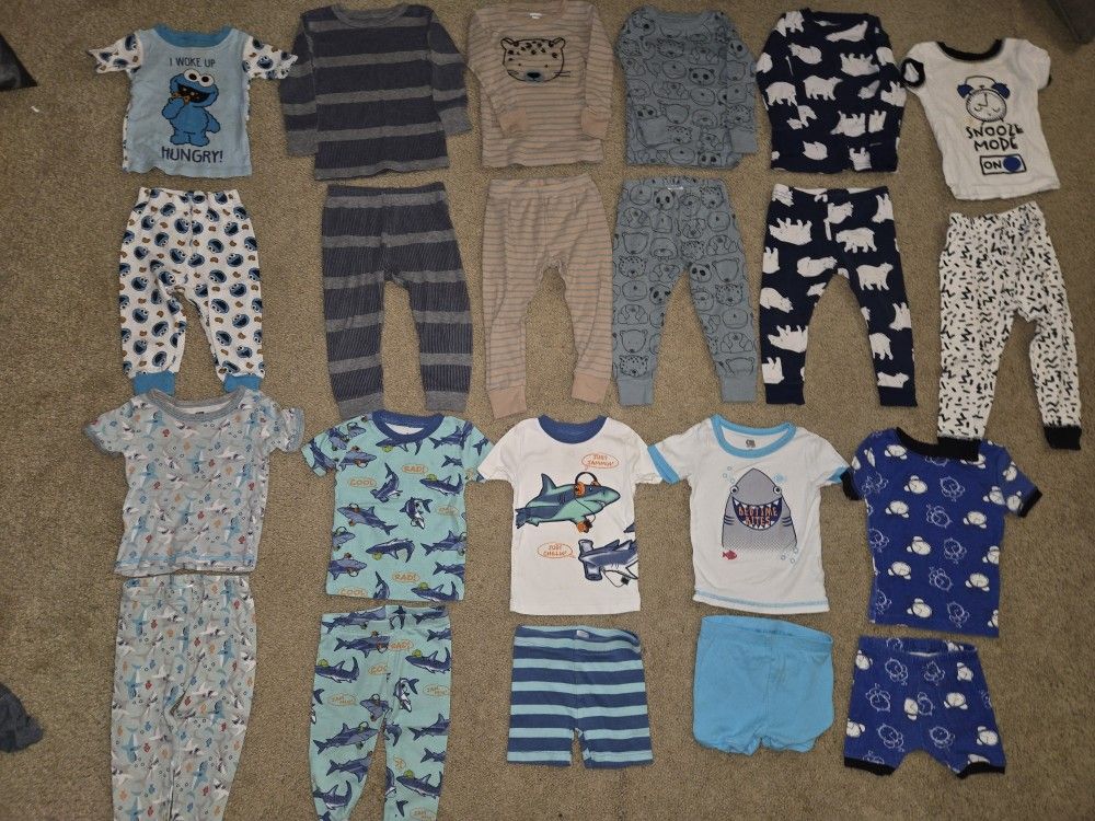 Baby Boy Clothes Size 18 Months Bundle of Pajamas
