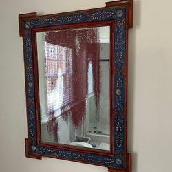 Antique Wood Framed Mirror in VG Condition 30 x 24 Smoke and pet free household