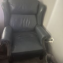 Leather Blue Recliner