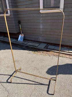 Gold Painted Metal Sign Rack