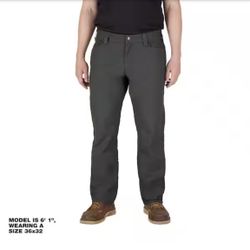 Milwaukee Men's 36 in. x 30 in. Gray Cotton/Polyester Work Pants with 7 Pockets=Milw-433
