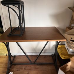 High Top Table With 4 Stools