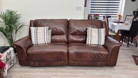 Leather Power Recliner Sofa - Good Condition