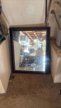 Black frame mirror