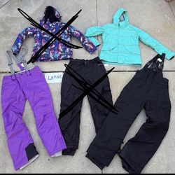 Women’s Size Large, XL & 2XL Ski/ Snow Clothes. Winter Jackets Pants And Bibs