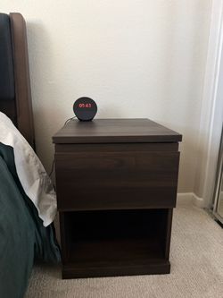 Storklinta Ikea Dark Oak 1 Drawer Nightstand