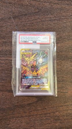 2019 POKEMON SM BLACK STAR PROMO FULL ART/MOLTRES & ZAPDOS & ARTICUNO GX PSA 10