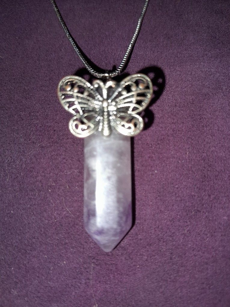 Butterfly Amethyst Necklace