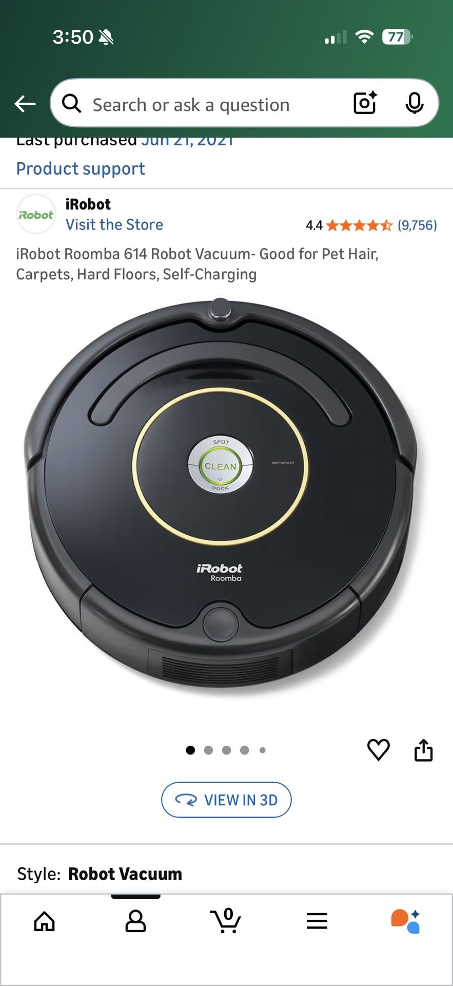 iRobot Roomba Vacuum Automatic Sweeper