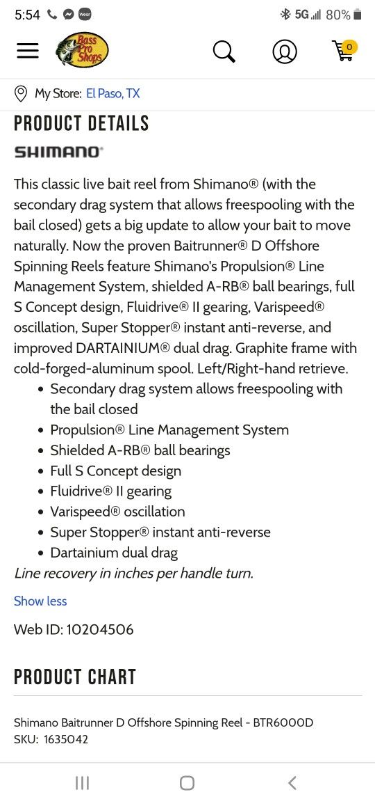Shimano Baitrunner D Offshore Spinning Reel