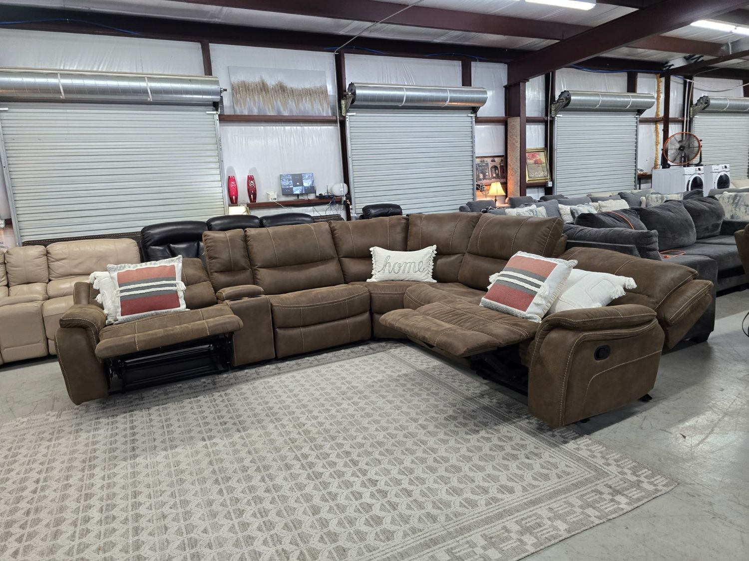 Reclining 6PC Brown Sectional Couch 🚛 SAME DAY DELIVERY AVAILABLE 🚚