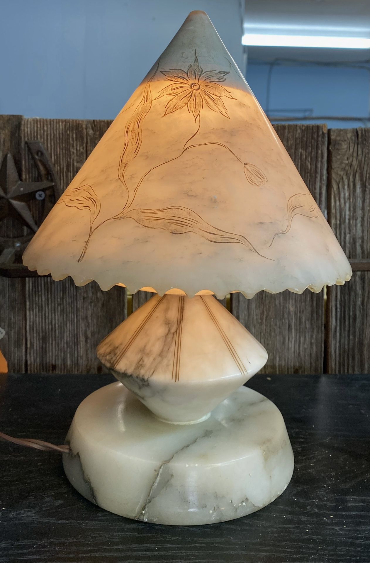 Vintage Lamp - Alabaster? Onyx?