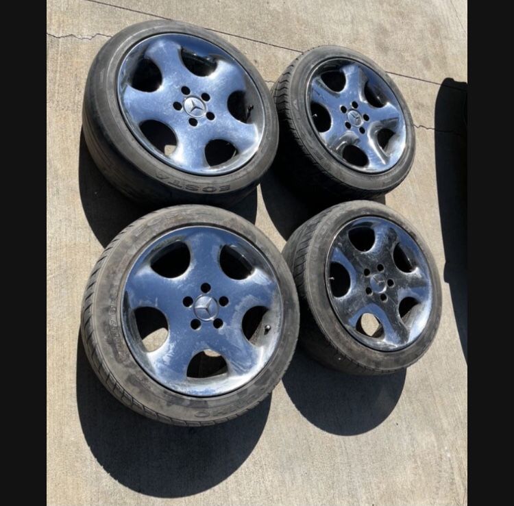 4 X 215/50r17 5x112 5x4.41 Chrome Antera Mercedes Audi Vw Passat Jetta Golf Wheels Rims Tires !