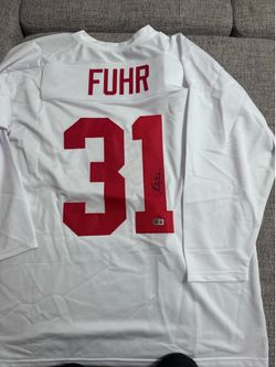 GRANT FUHR AUTOGRAPHED Signed Custom Jersey -  Beckett Coa - Team Canada