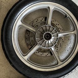 Motorcycle Wheel And Tire 
