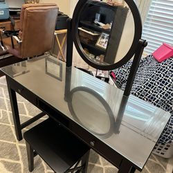 Dark Brown Hemnes IKEA Vanity Set